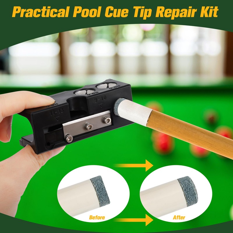 Solaradgy Billiards Pool cue Tips Replacement kit, Professional Pool Cue