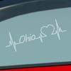 Hellweg Druckerei Car Sticker Ohio Heart Pulse State USA Love
