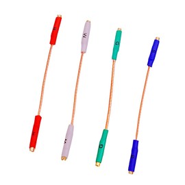 KOMITASUI Turntable Cartridge to Headshell Lead Wires, 7N OFC Audiophile grade tonearm Cable, 24K Gold Plated Leadwire Headshell Wires for Turntable Record Players