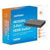 Manhattan 4K 60Hz 3-Port HDMI Switch - 3-Port (208222)