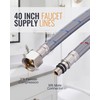 Faucet Supply Lines: WOWOW 40" Bathroom Sink Faucet Hose, Braided