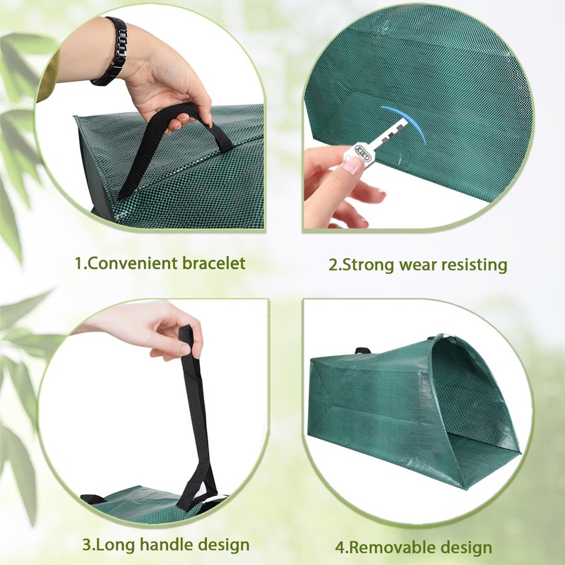 Leaf collector leaf scoop,Foldable yard waste bag,Extra large lawn bags