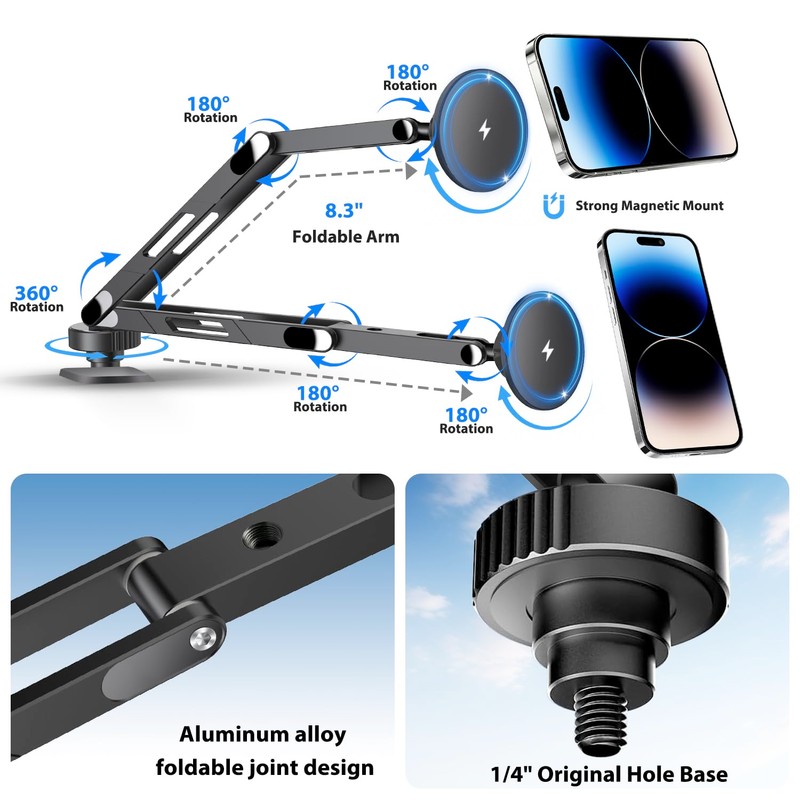 ANKEWAY Wireless Charging Phone Mount for Ford Bronco 2021-2026 2/4