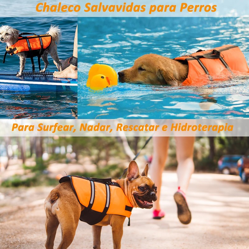 ERYURU Chaleco Salvavidas Perro,Salvavidas para Perro pequeño y Grande con