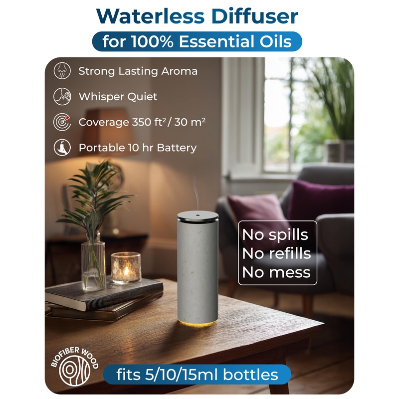 Cooper Bliss Waterless Diffuser for Essential Oils, Pure Aroma Zero
