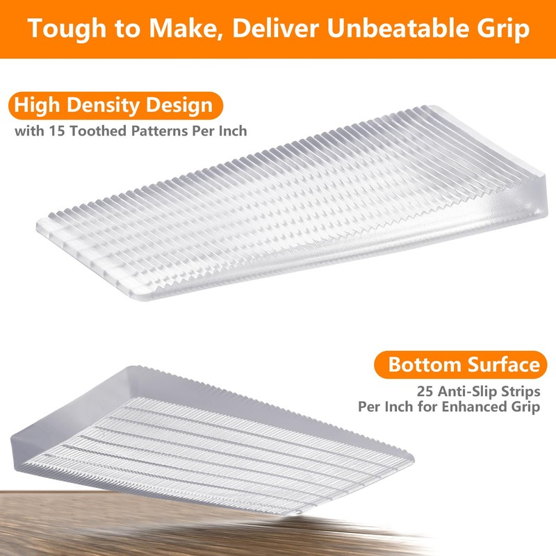 Flexible Plastic Shims 12pcs Kit Size Variety | Clear Leveling