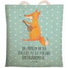 Mr. & Mrs. Panda Fox Guitar Shopping Bag, turquoise