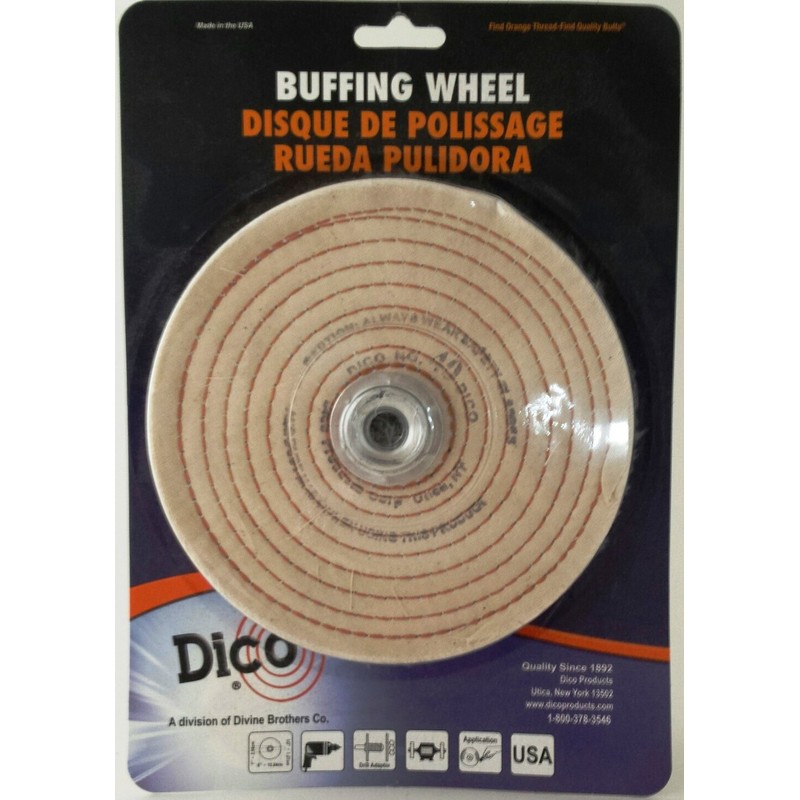 Dico 527-40-6 1/4-Inch Spiral Sewn 6-Inch Diameter 1/2-Inch Thick Buffing