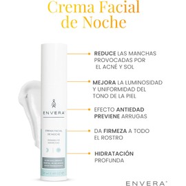 ENVERA Crema De Noche Facial 3 En 1 Retinol 0.05% + Niacinamida 5% + Ácido Hialurónico Rutina Nocturna De Textura Ligera No Grasa Crema Hidratante Facial Vegana 50 ml