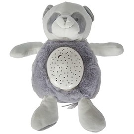 Doudou et Compagnie DC3693 Plush Night Light for Kids Panda with Music and Light, 3 Lights, 20 cm, Grey