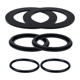 25076RP Pool Plunger Valve Gasket Washer and Ring Kit, Replacement Seals Compatible with Intex 10747 Plunger Valve, Includes Step Washers, Flat Strainer Washers & Hose O-Rings (6 Pack)