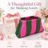 Woven Mahjong Tile Bag for American Mah Jongg, Striped Crochet