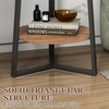Gadroad Round End Table with Storage Shelf, 2 Tier Farmhouse