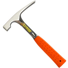 ESTWING Bricklayer's/Mason's Hammer - 20 oz USA Made Hi-Vis Masonry Tool with Forged Steel Construction & Orange Shock Reduction Grip - EO-20BL