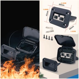 AndersonConnector; DC Power Cord Cable; for 12V Refrigerator; Portable Refrigerator;12V Fridge Freezers; RV Refrigerator Portable Freezer; Electric Cooler with 50A Plug Mounting and Dust Cover