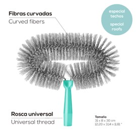 VIGAR Grey and Turquoise Dust Brush, Mediano