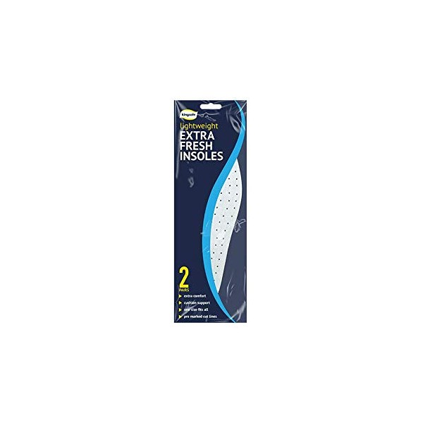 White Extra Fresh Foam Insoles, 2 Pairs - Lightweight, One