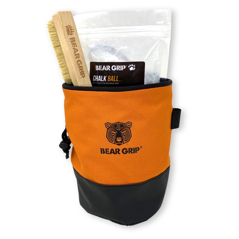 BEAR GRIP Premium Chalk Bag Bundle Pack for Rock Climbing