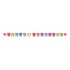 Pack of 6 Art Party Multicolored Happy Birthday Party Ribbon
