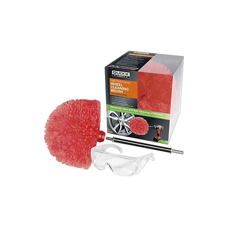 Quixx QWCB1 Wheel Cleaning Brush, Suitable for Cordless Drills and