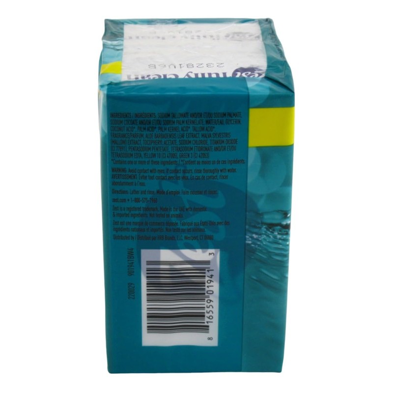 Zest Soap Refreshing Aqua Bath Bars 4.12 Ounce (Pack of