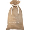 Ribuhahato Gift Bag, Beige, M Size (Total Length: Approx. 29.5