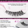 Natural Lashes Strips Wispy Eyelashes with Clear Band 2 Pairs