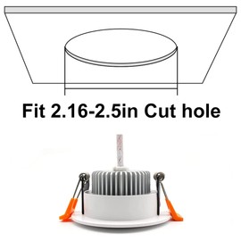 YGS-Tech 2 Inch LED Recessed Lighting, Dimmable Downlight 3W(35W Halogen Equivalent), CRI80, 2700K Ultra Warm White Ceiling Light with LED Driver (4 Pack)