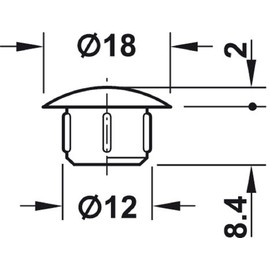 Gedotec Screw Caps Round Furniture Cover Caps Plastic Screw Covers Brown - H1117 | End Caps for Blind Bore | Diameter 12 mm | Made in Germany | Pack of 100 - Hole Caps for Drill Holes and Furniture