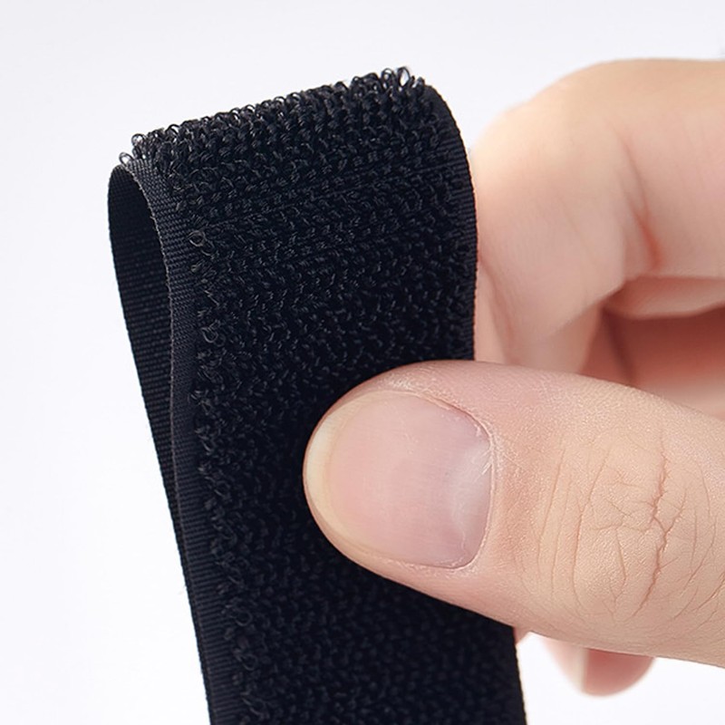NYANDELMO ND-0004-R02-BK-0004-R02-BK-1.5cm x 5m Tape Fastener Tape Cable Black Velcro
