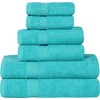 Superior 6-Piece Cotton Assorted Towel Set, Includes 2 Face/Washcloths, 2