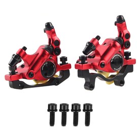Tbest HB-100 Xtech Zoom Hydraulic Brakes Hb100 e Bike Brake Kit Himiway Ebike Set for Scooter Ycle Mountain Blue Caliper Shimano Shim Cable Pull,Parts HB-100 Bike Aluminium Alloy (Red)