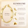 KUMIKUMI Sterling Silver Hoops Earrings for Women,5MM Wide Hypoallergenic Thick