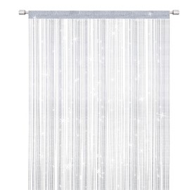 SUZEYEN Weißer Fadenvorhang für Tür und Fenster - Elegante Fliegengitter Quaste Trennwand Dekorative Fransenvorhang für Zuhause, Wohnzimmer, Schlafzimmer, Terrasse Eingang