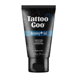 Tattoo Goo Recovery Gel for Tattoo Aftercare, 2 oz, Hydrates & Enhances Healing, Non-Greasy with Panthenol, Allantoin & Glycerin to Soothe Redness & Itch, Helps Ink Appear Brighter