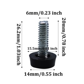 Runseaway 10Pcs 1/4-20 UNC Thread Adjustable Furniture Levelers, Screw-in Galvanized Steel Glide Feet, Floor Leveling for Tables, Chairs, Cabinets, Patio Furniture, Workbench Legs