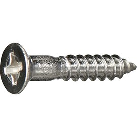 Trusco Y842-3832 Countersunk Wood Screws, Stainless Steel, M3.8 x 32 mm, Pack of 10, Small Quantity