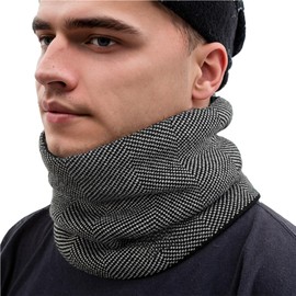 Laysblen Winter Neck Warmer Men, Neck Gaiter Face warmer Fleece Neck Warmer Neck Scarf Mask Men Women Ski, Cache Cou Black