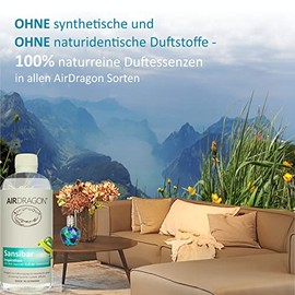AIRDRAGON AIRDRAGON SANSIBAR - katalytischer Raumduft ohne knstliche Duftstoffe - natrlicher Raumduft mit naturreinem ?therischem Duft-?l fr jede katalytische Lampe 500 ml - Made in Germany