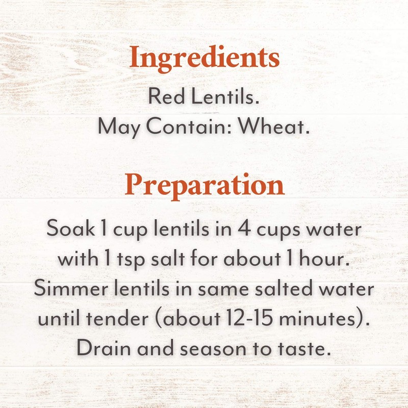 Roland Foods Dried Split Red Lentils, 35.3 Ounce Bag, Pack