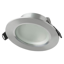 SEBSON 6x Downlight type 14 Bathroom IP44, Aluminium, Silver, LED/Halogen incl. GU10 socket, Mouting Frame Ø93 x 27mm, recessed lighting