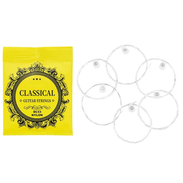 Kodbww 6 Pcs Classical Nylon Guitar Strings 1st 6th .028-.043
