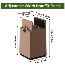 Bed Risers, 4 Inch Adjustable Desk Riser Blocks with Screw Clamp 4 Pack Heavy Duty Chair Raisers Fits 0-2" Widths of Furniture Risers Chair Leg Extenders for Sofa Table, Supports 20,000 Lbs,brown