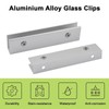 UFURMATE Glass Clamp, 4Pcs Adjustable Rectangle Glass Shelf Bracket Aluminum