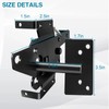 Self Locking Gate Latch and Gate Hinges Set Heavy Duty