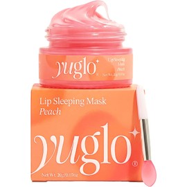 YUGLO Mascarilla para dormir de labios hidratante y colágeno Tratamiento para restaurar, hidratar y rellenar labios secos y agrietados, melocotón