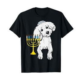 Jewish Poodle Dog Menorah Hanukkah Pajamas Chanukah PJs T-Shirt
