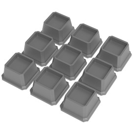 Whynonap Bed Risers 2 Inch Set of 9, Heavy Duty Bed Elevators Risers for Bed Frame 9 Pack Lifts Up 2000 lbs Sofa Table Furniture Riser, Grey