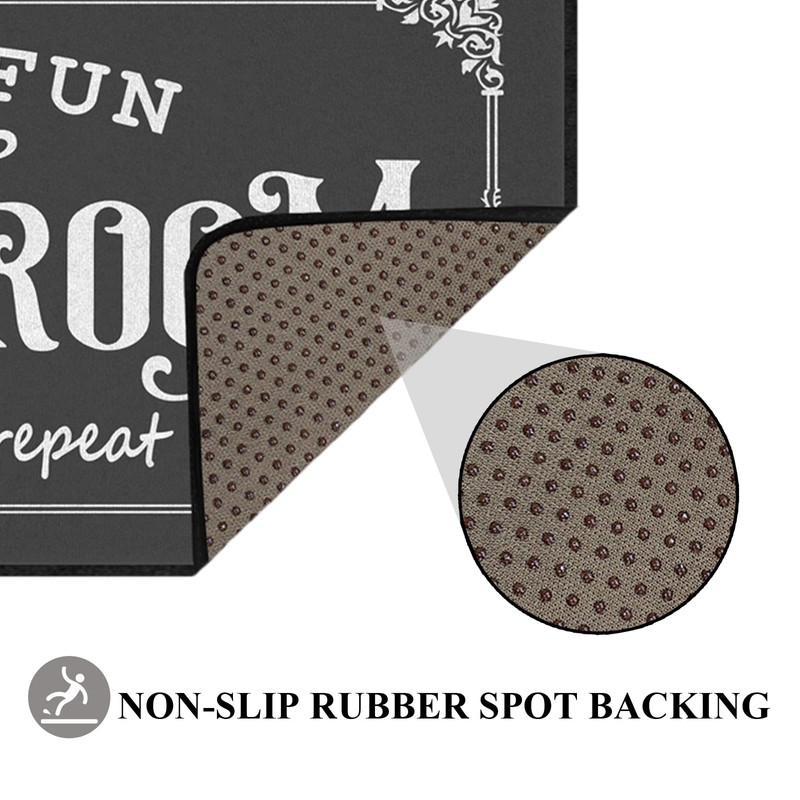 Farmhouse Laundry Room Rug 20"x47" Non Slip Floor Mat Runner