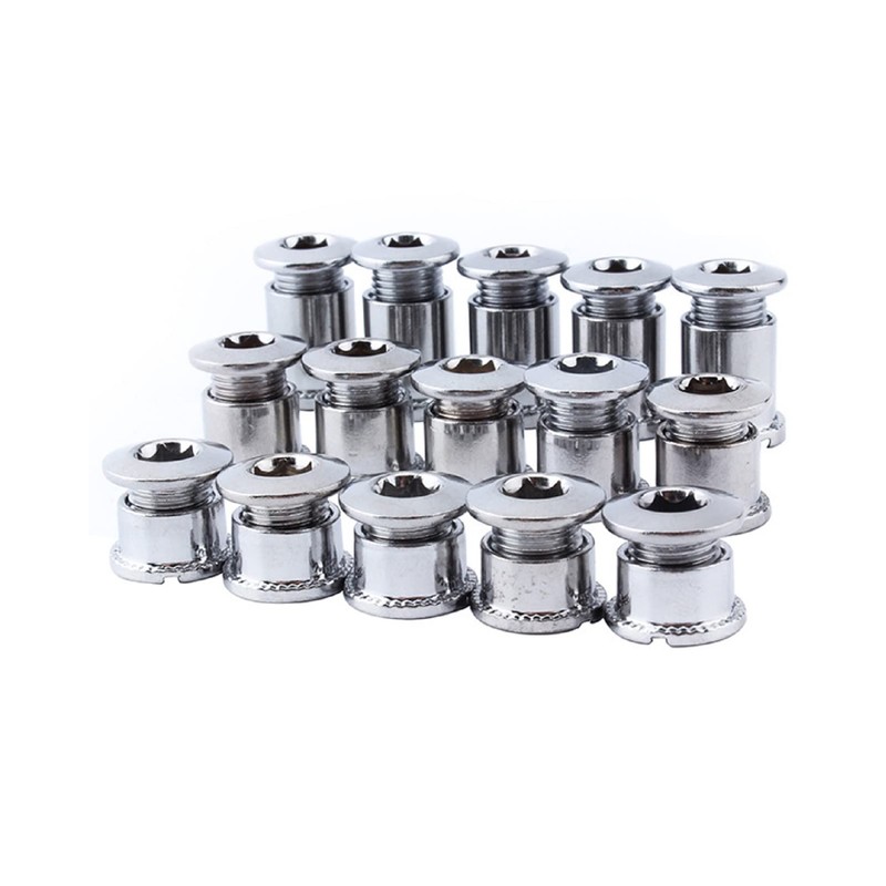 Set of 5, Bicycle Chainring Bolts, M8 Steel, Le Chainring